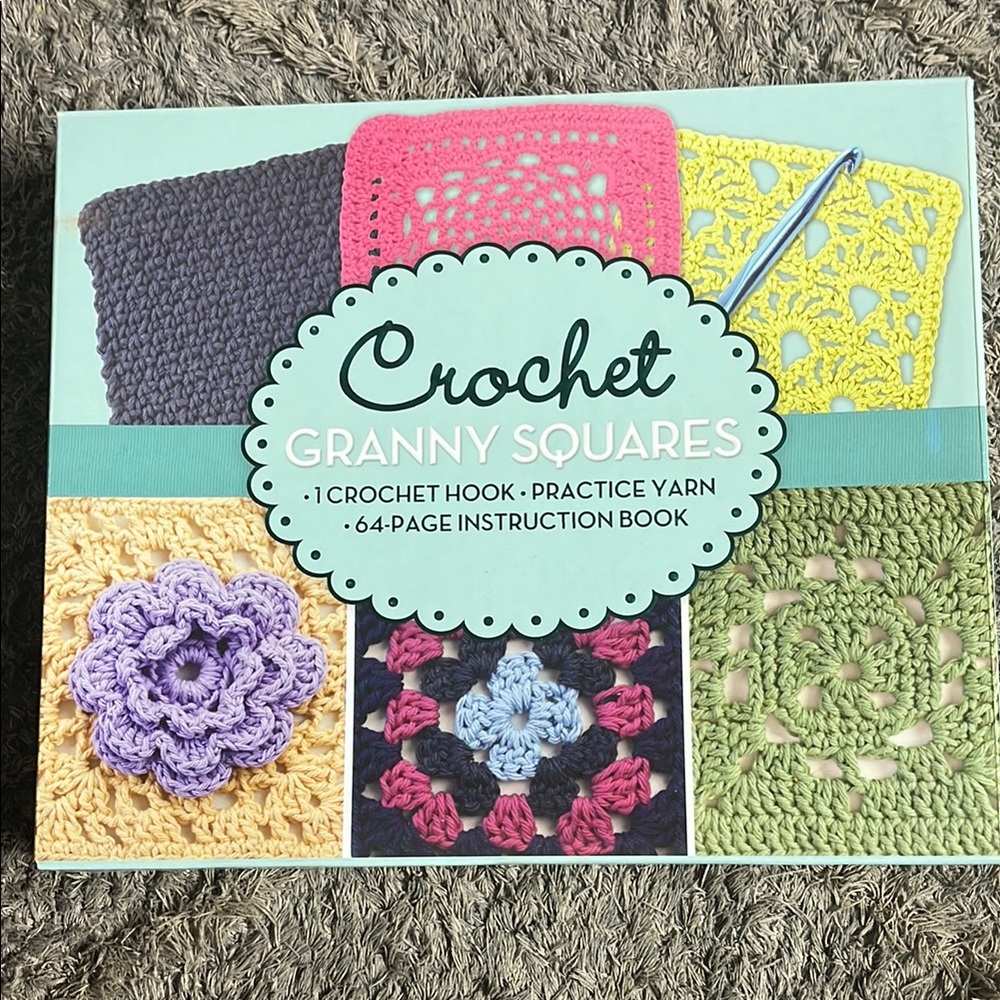 Crochet Granny Squares Kit with Instruction Book